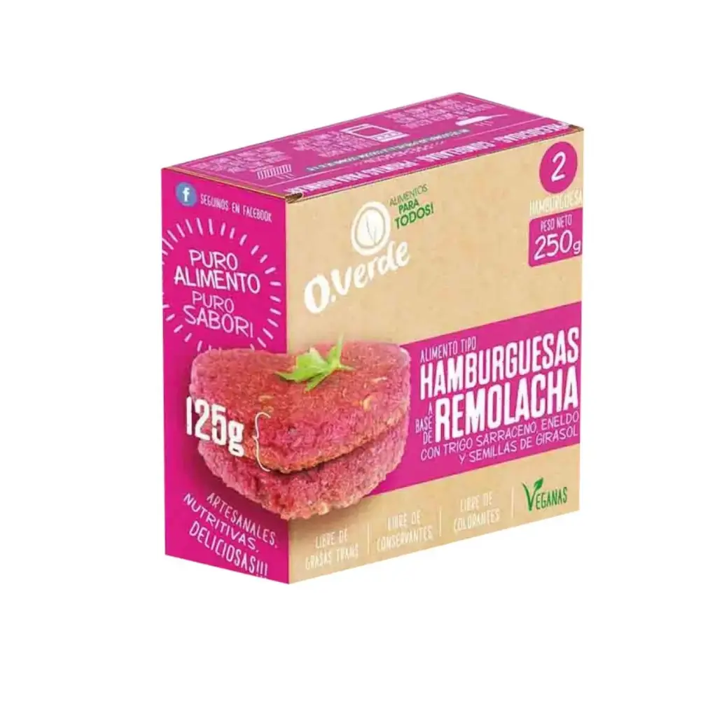 Hambuguesa de Remolacha y Trigo Sarraceno - Oro Verde
