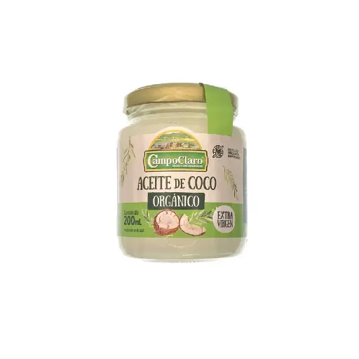 [123461] Aceite de coco desodorizado 200ml sin sabor- Campo Claro