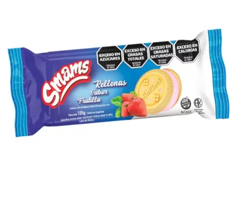 Smams - Galletas Rellenas de frutilla (sin gluten)