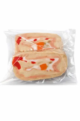 Arrollado tipo pollo en rodajas