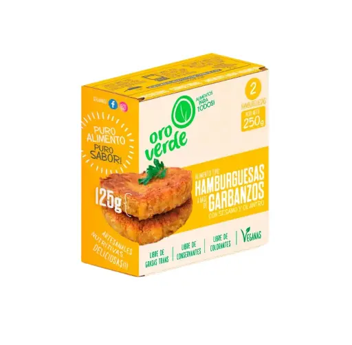 Hambuguesa de Garbanzo - Oro verde