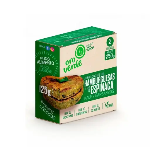 Hambuguesa de Espinaca y Kale - Oro verde 