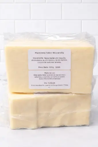 Queso bloque  sabor mozzarella 500g - Be.plant